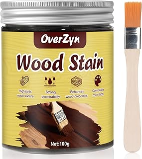 Stain for Wood, Water Based Wood Stain Strong Coloring and Permeability Fast Drying Waterproof Stable Performance for Wooden Tables Chairs Cabinets Bookshelves Doors Floors, 100g