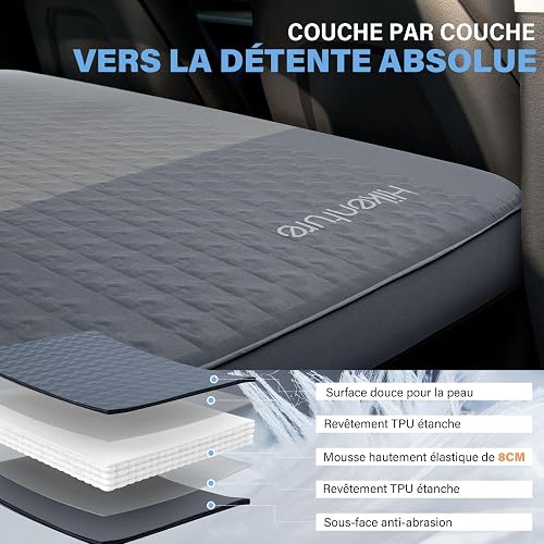 HIKENTURE Matelas Voiture Tesla Model Y/Juniper/3 Ultra-léger Autogonflant - 5