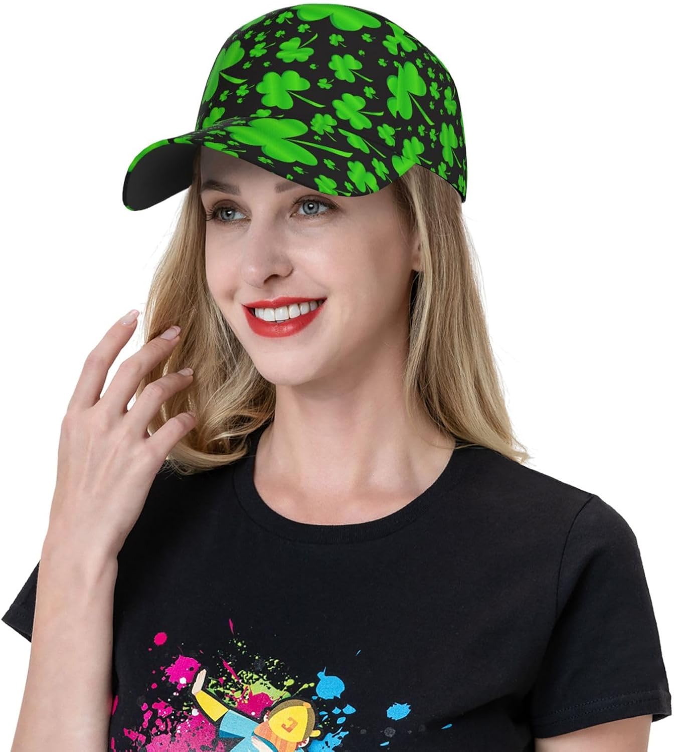 Happy St. Patricks Day Baseball Cap,Shamrock Baseball Hat,Shamrocks Snapback Hats Trucker Hat for Women Men
