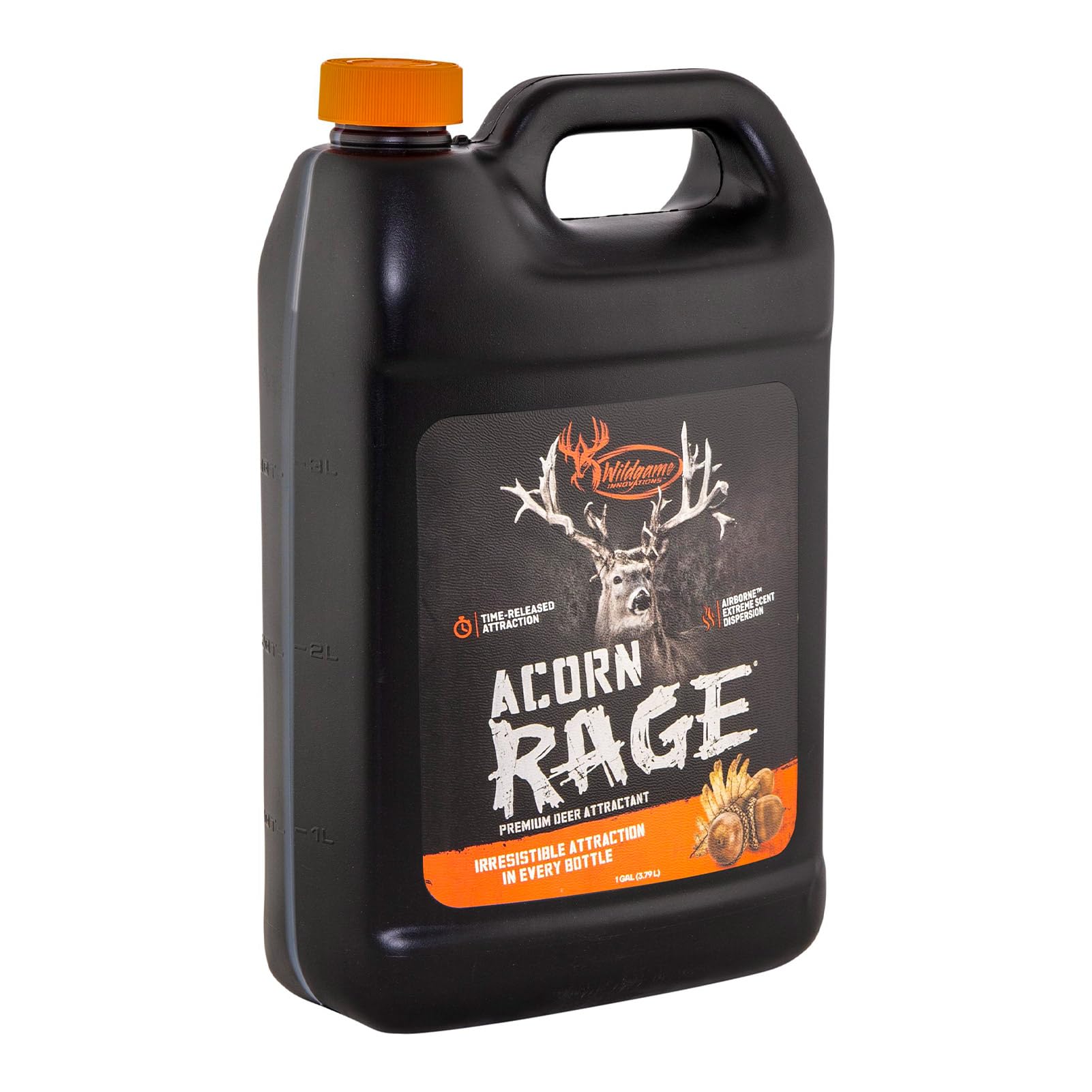 Wildgame Innovations Acorn Rage Liquid Deer Attr?ctant, 1 Gallon | Long-Lasting Effective Year-Round Time-Released Liquid Mineral Attr?ctant with Airborne Technology