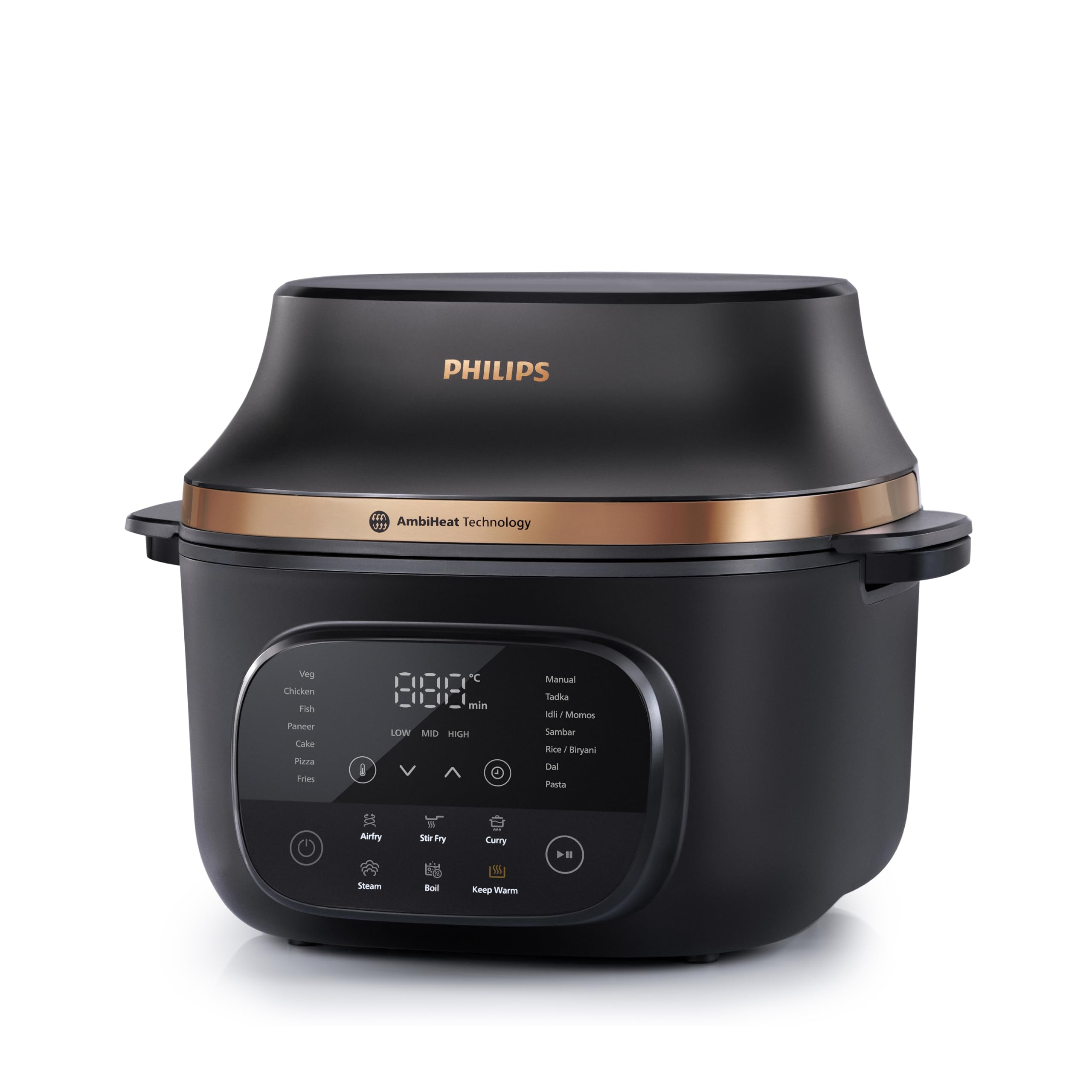 Philips OneChef Smart All in One Cooking Device | 33-in-1 Functions (Air Fry, Stir Fry, Steam, Boil and Curry) | AmbiHeat Technology for Perfect Indian Cooking | 6L Capacity | 2 years Warranty-image-48