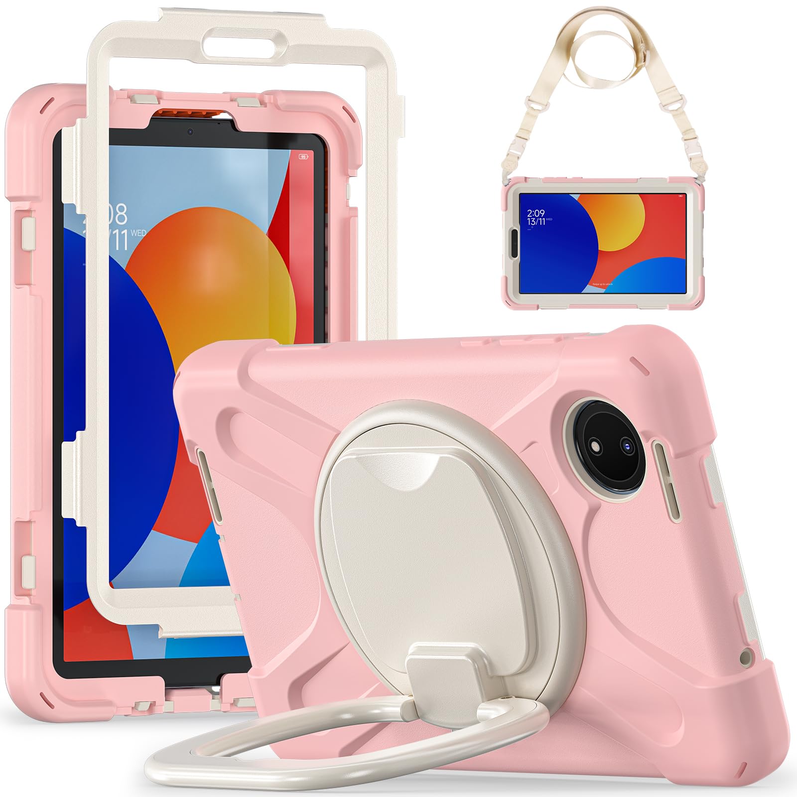 Funda Xiaomi Redmi Pad SE 8.7 antichoque con soporte giratorio 360 8