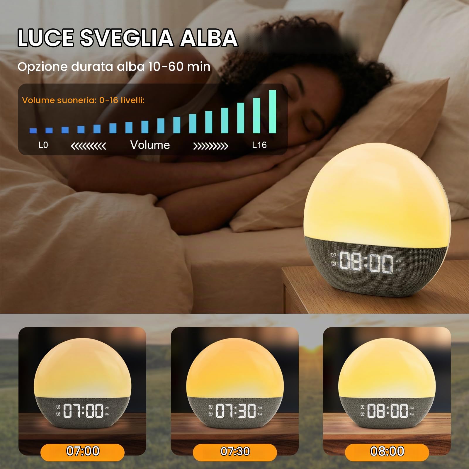 Focenat Sunrise alarm clock — immagine 7 di 15