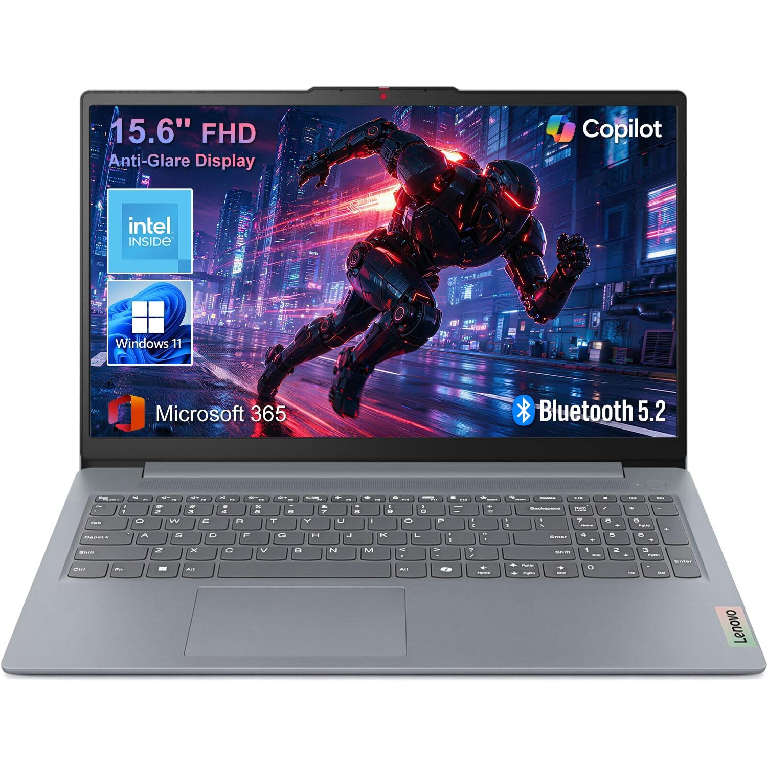Lenovo 15.6" FHD Essential Laptop, Intel Processor, 8GB DDR5, 128GB Storage