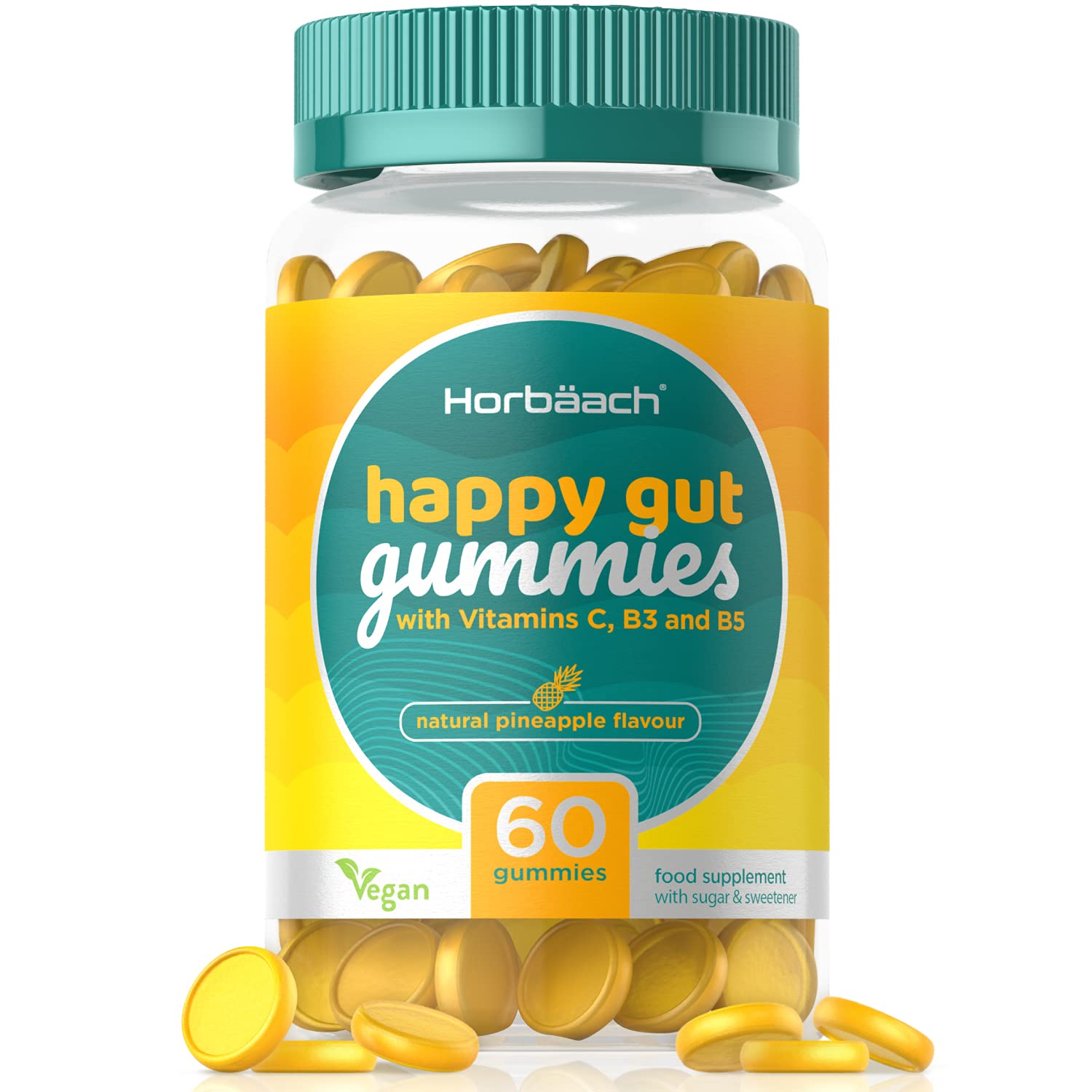 Probiotic Gummies 60 Vegan Gummies MultiStrain Lactobacillus