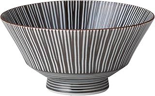 è¥¿æµ·é™¶å™¨(Saikaitoki) Saikai Pottery 18166 Rice Bowl, Dyed, LL Hasami Ware Suehiro Bowl, Small Tususa Pattern