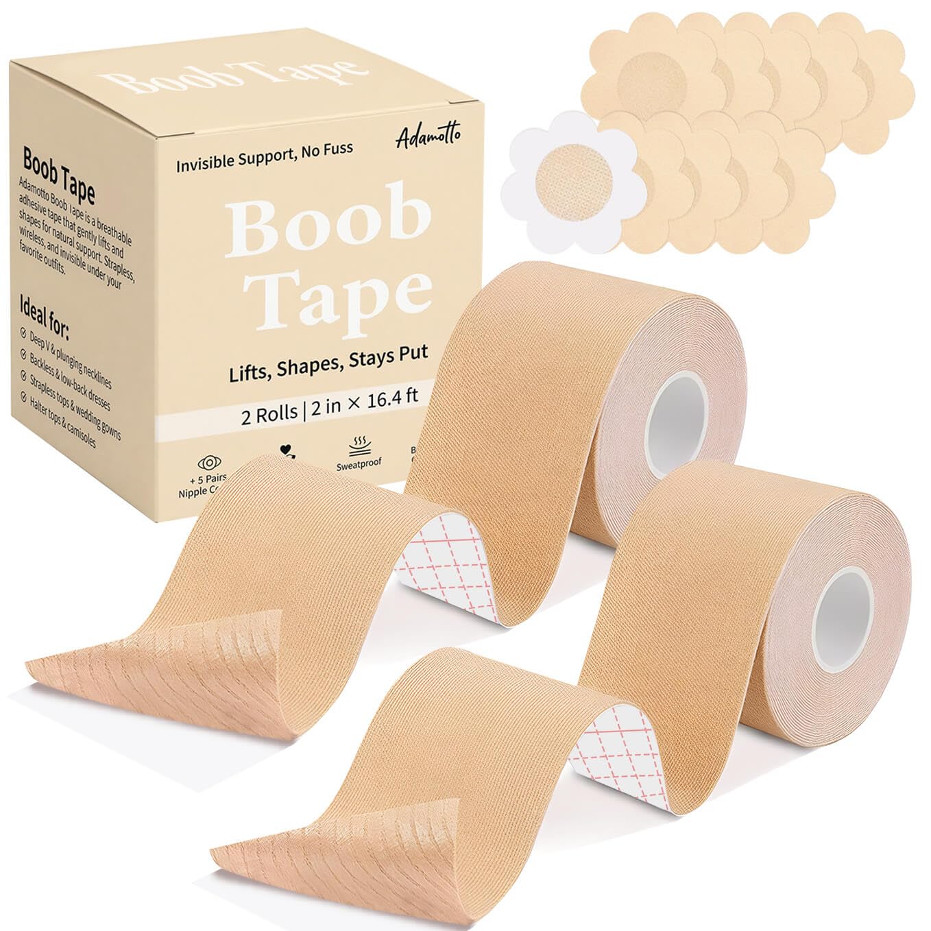 Adamotto Boob Tape 2 Rolls