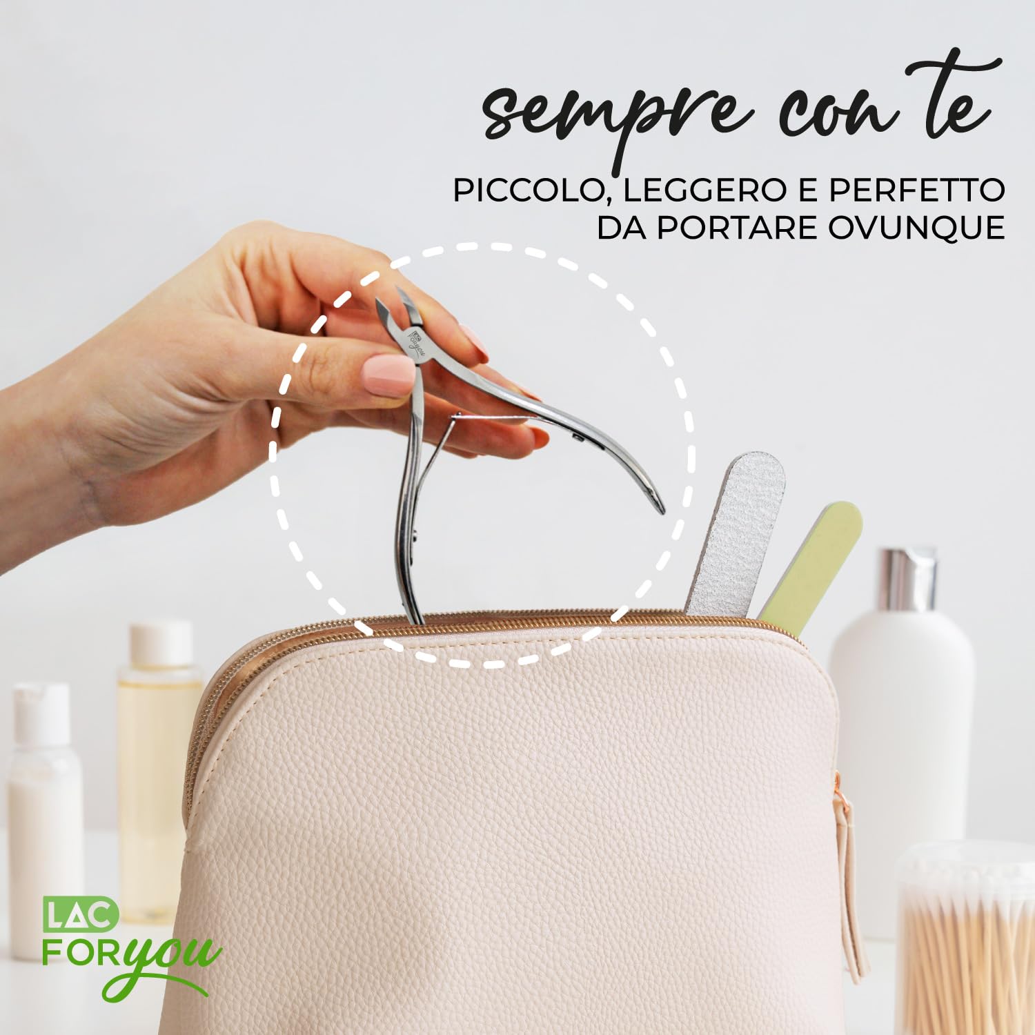 LAC FOR YOU Tronchesino Cuticole Acciaio Inox 10cm Professionale