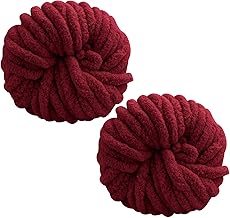 Chunky Wool Yarn 250g × 2, Multi-Colored Knitting Yarn for Crochet, 2cm Soft Knitting Wool for Making Handmade Bags Hats Blankets Pillow Cushion Cat Bed