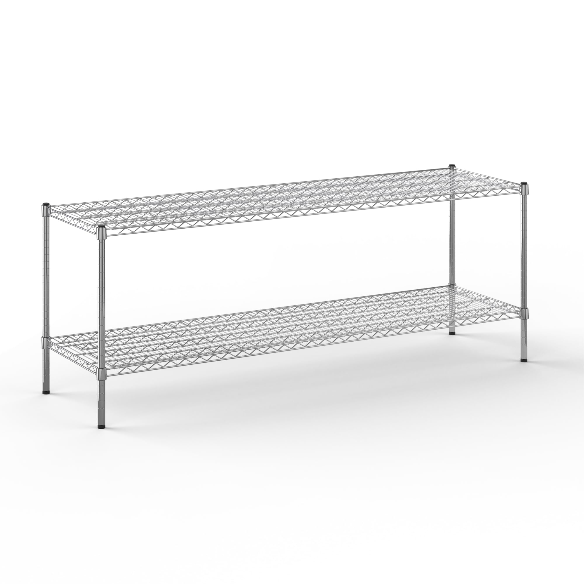 21" Deep x 72" Wide x 27" Height Wire Shelving Kit | 2-Tier | NSF Commercial Storage Rack Unit