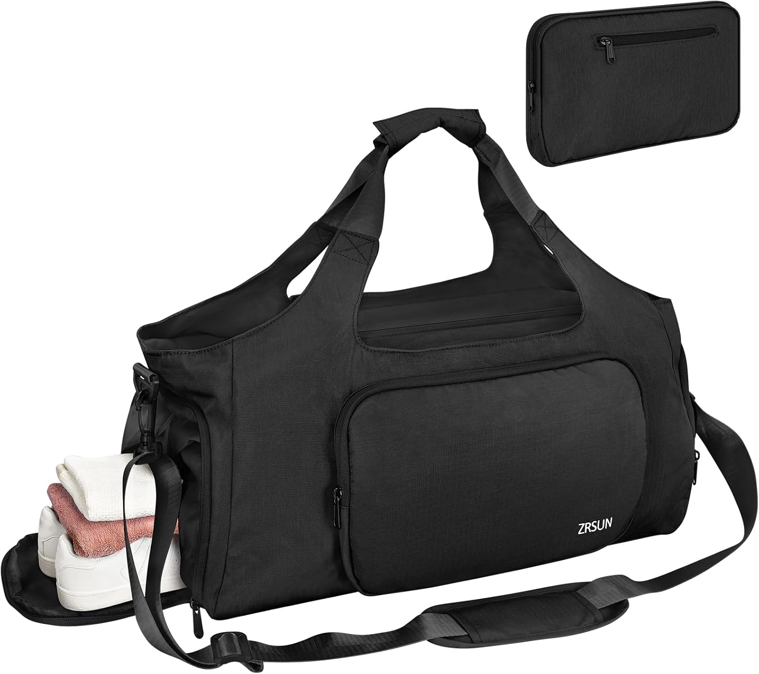 Gym Bags for Men Women, Sports Duffle Bag, Travel Gym Bag with Shoes Compartment and Wet Pocket, Foldable, Lightweight for Travel, Gym, Yoga Gym Bags for Men Women, Sports Duffle Bag, Travel Gym Bag with Shoes Compartment and Wet Pocket, Foldable, Lightweight for Travel, Gym, Yoga