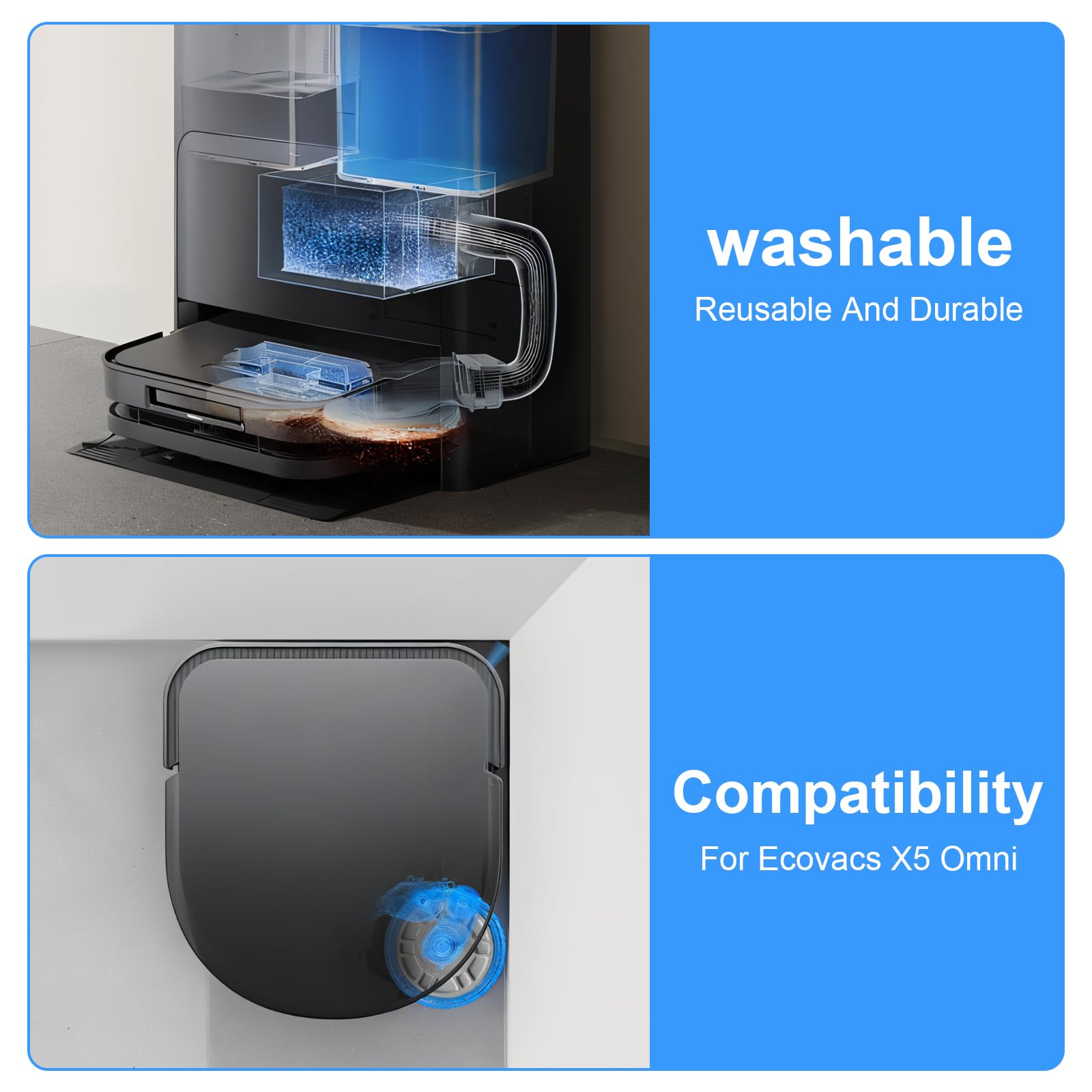 Kit Accessori ECOVACS DEEBOT X5 Omni - 8 Sacchetti Polvere, 4 Panni Mop - Foto 11