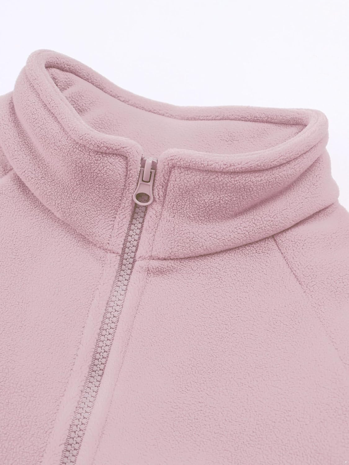 ranrann Kids Girls Long Sleeve Fleece Jacket Boys Full Zip Winter Warm Shaggy Outerwear Stand Collar Coat