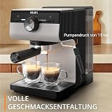 Krups Authentic XP381B10 - Macchina per caffè espresso da 15 bar, funzionamento intuitivo, design raffinato, ugello per vapore integrato, serbatoio dell'acqua da 2 l, con accessori, colore: - 2