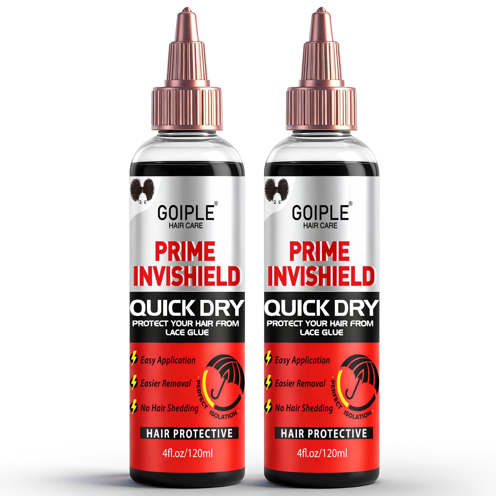 Goiple 4 fl oz Quick Weave Protective Shield Hair Protective | Weave Bond Protector Quick Dry Hair Protective Liquid Cap for Hair and Scalp Protection, Easy to Apply, Breathable and Lightweigh (2pcs)