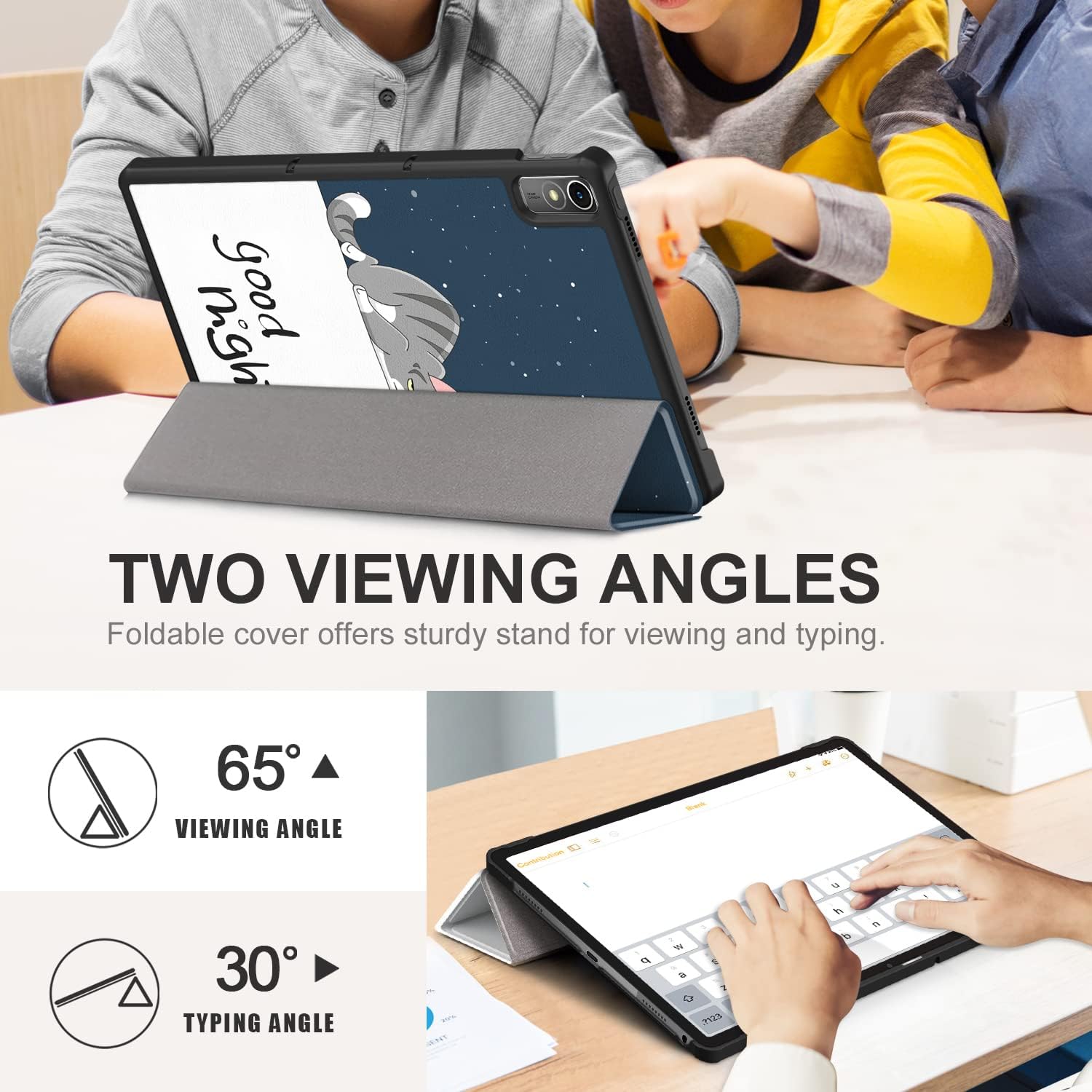 Case for Lenovo Tab P11 (2nd Gen) 11.5Inch 2023 TB-350FU,Lightweight Slim Shell Stand Cover for Lenovo Tab P11 2nd Gen Tablet TB-350XC,Cat image 4