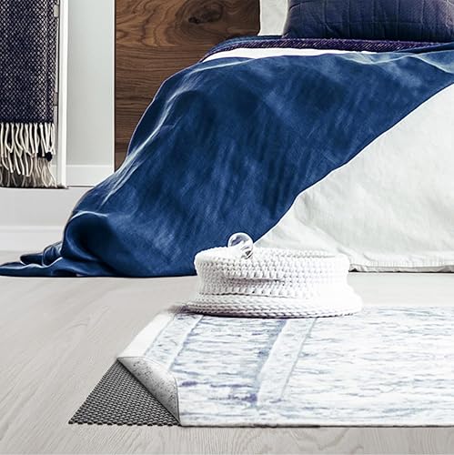 Miniatura 6 de Veken Almohadilla de agarre para alfombra de 4 x 6 pies para suelos de madera dura, almohadillas antideslizantes para alfombras de área, agarre