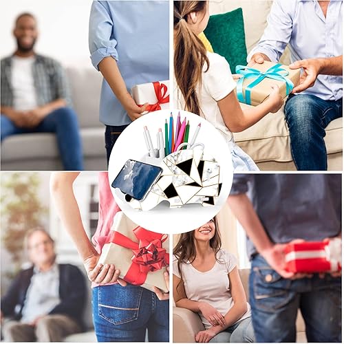 Miniatura 5 de FGDRFGRW Portalápices de elefante con soporte para teléfono y posavasos, organizadores extraíbles multifunción con soporte para teléfono, accesorios