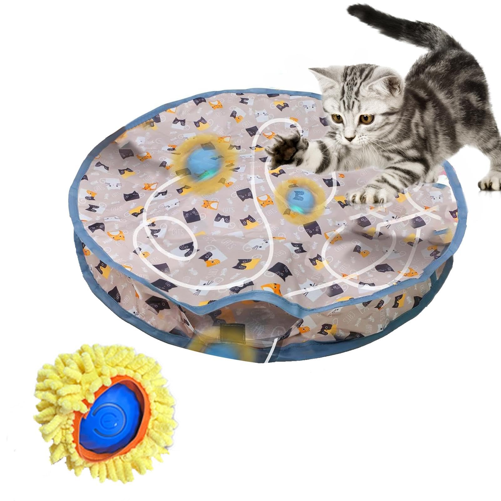 Jouet électrique pour chat interactif avec sons et mouvements automatiques