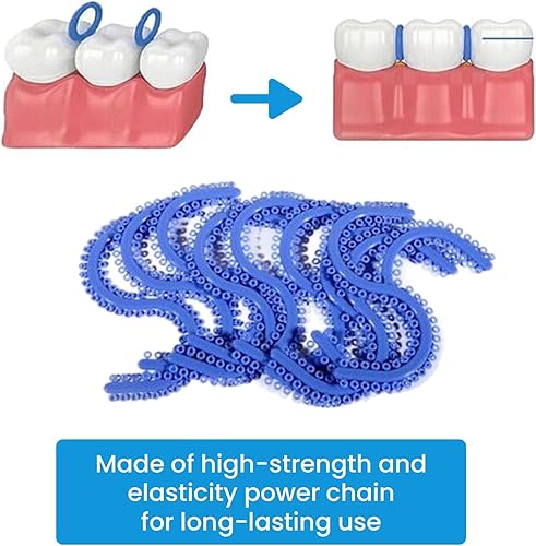 Miniatura 5 de Separador de ortodoncia dental, ligadura elástica de ortodoncia ligaduras de goma para dientes, sin látex (700 piezas)