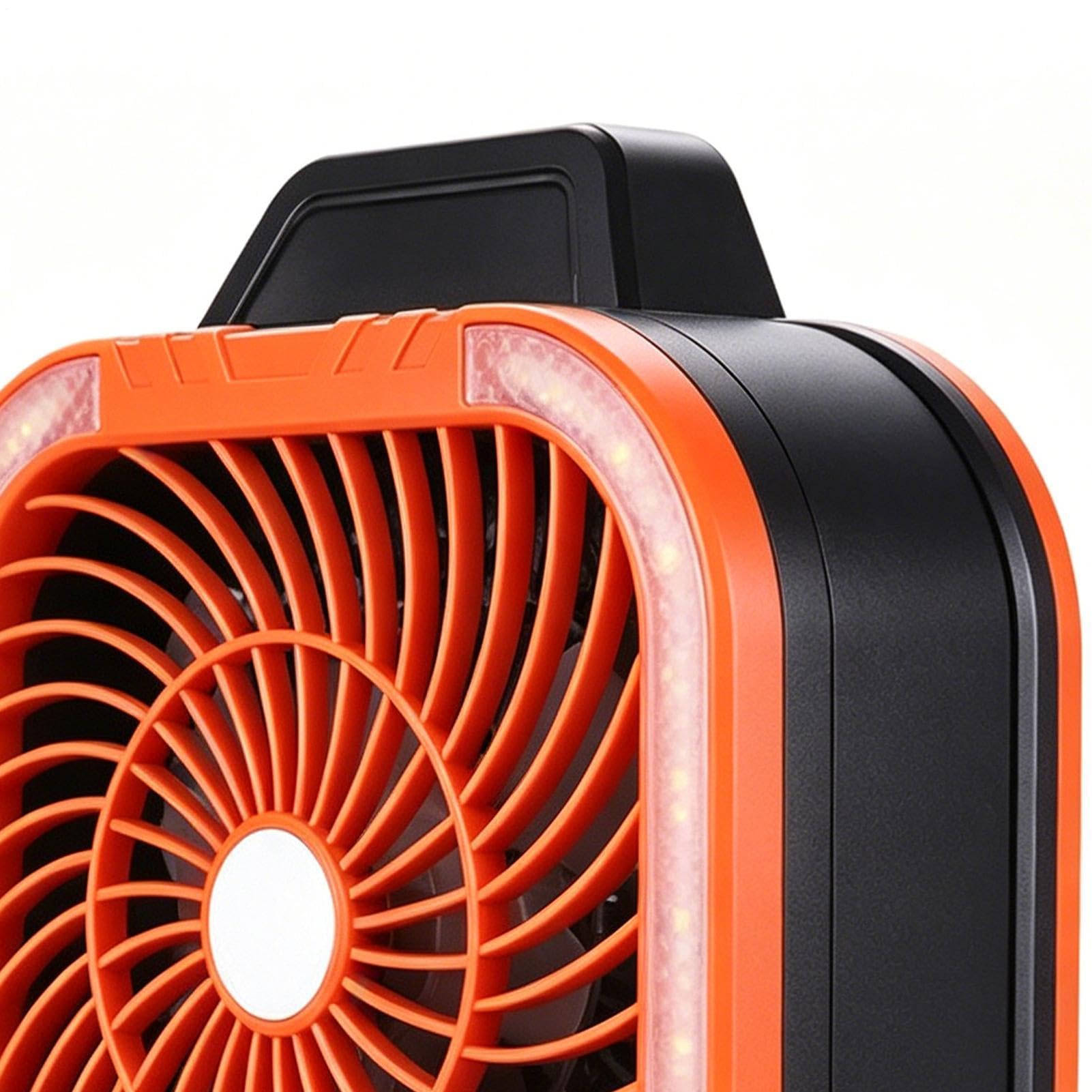Generico Ventilatori da esterno Pieghevole angolo regolabile con LED | Ventilatore da campeggio a pannello solare per uomo donna tenda pesca crociera vacanze estive casa ufficio interni