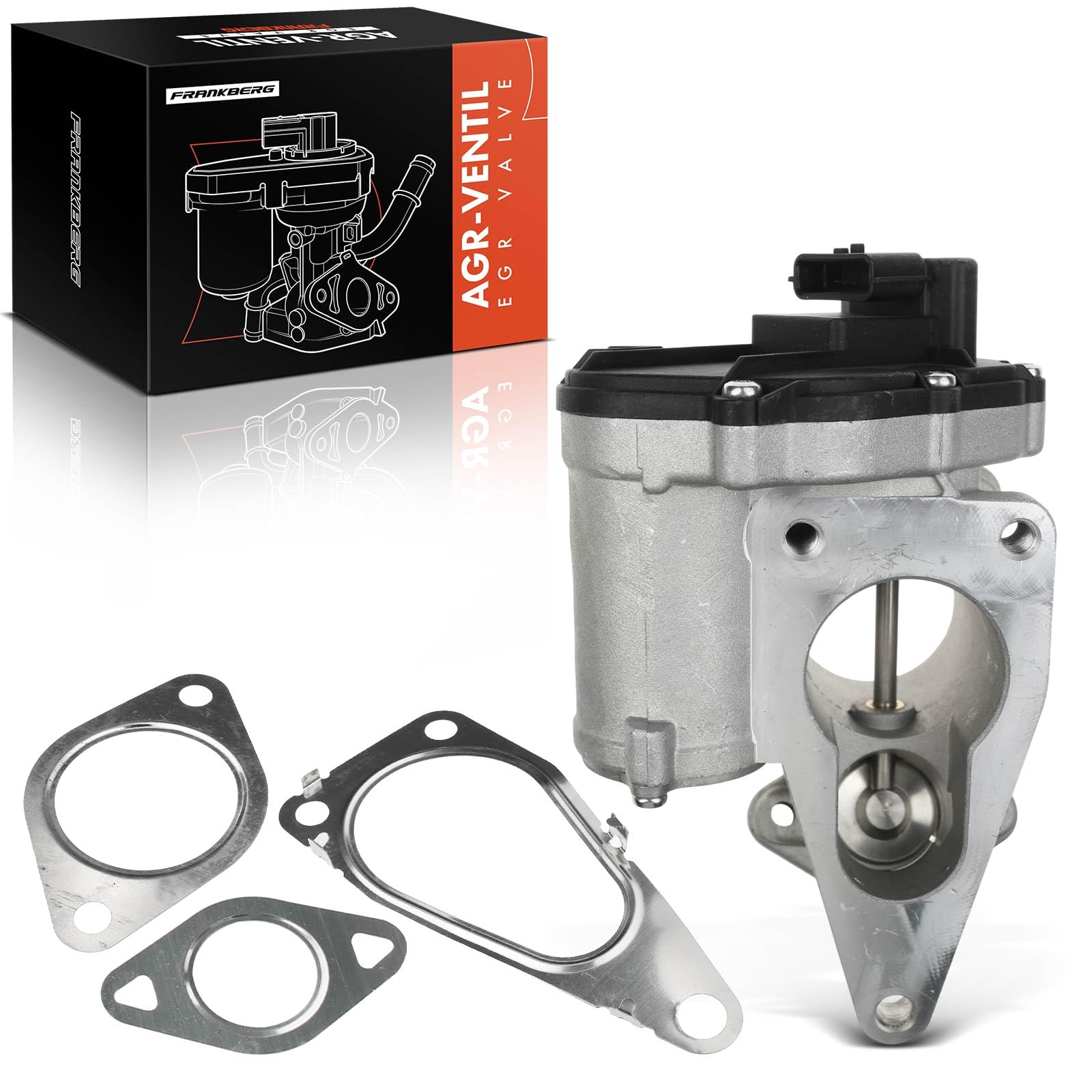 Frankberg Válvula EGR de recirculación de gases de escape 147106672R | Compatible con: Scénic II JM0/1, M.e.g.a.n.e II Estate KM0/1, Laguna II Grandtour KG0/1