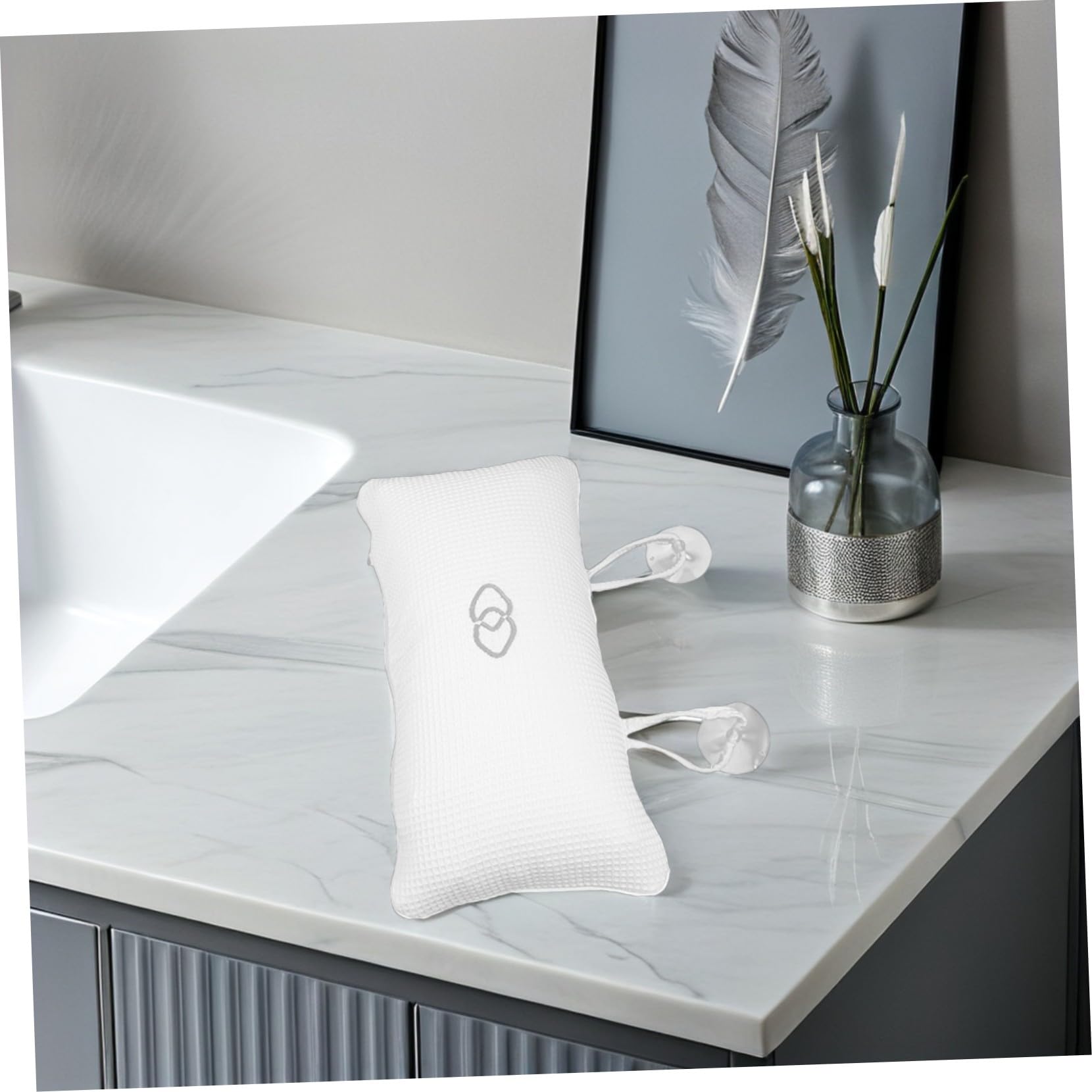 Gatuida 3 Pezzi Cuscini da Bagno Ergonomici con Ventose Antiscivolo Poggiatesta Gonfiabile per Vasca da Bagno Profonda Supporto Collo Comfort per Casa Spa e Hotel Accessori Vasca