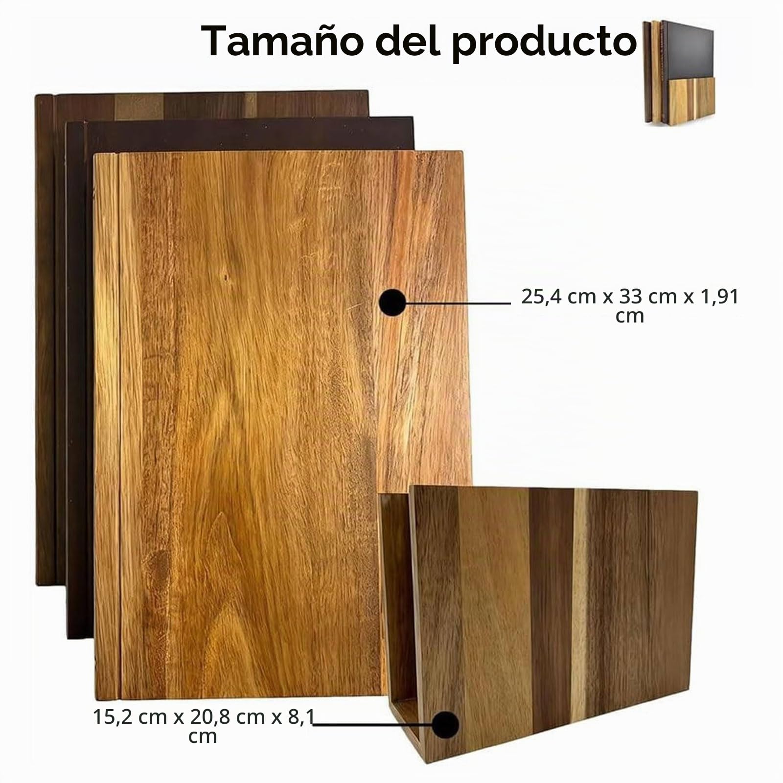 Juego de 3 Tablas de Cortar en Forma de Libro con Soporte, Tablas de Cortar en Forma de Libro, Accesorios Multifuncionales Para Preparar Alimentos y Mostrar en la Encimera de la Cocina