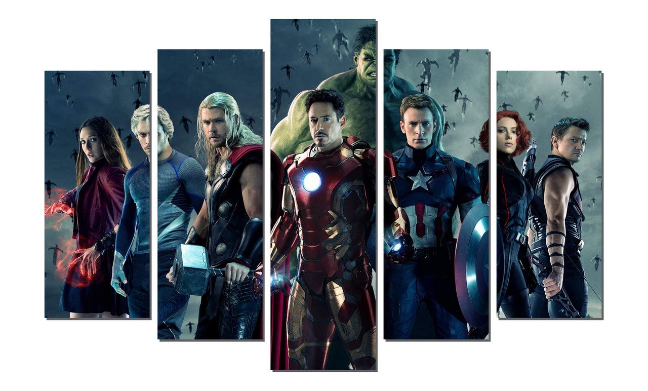 Divine Designs™ PVC Vinyl Self-Adhesive Avengers Pieces Wall Sticker For Living Room, Bedroom, Office Wall Decoration (20 X 35 INCH) Pack 1-image-7