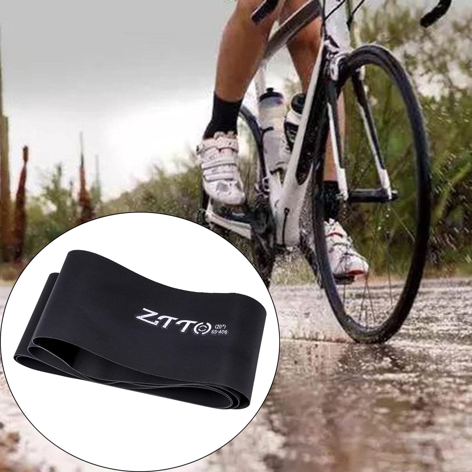Wdfnexalai – Lot De 2 Bandes Anti-crevaison Pour Pneus Vélo Route Ou VTT, 26 X 20 Mm, Légères, Réutilisables, En PVC