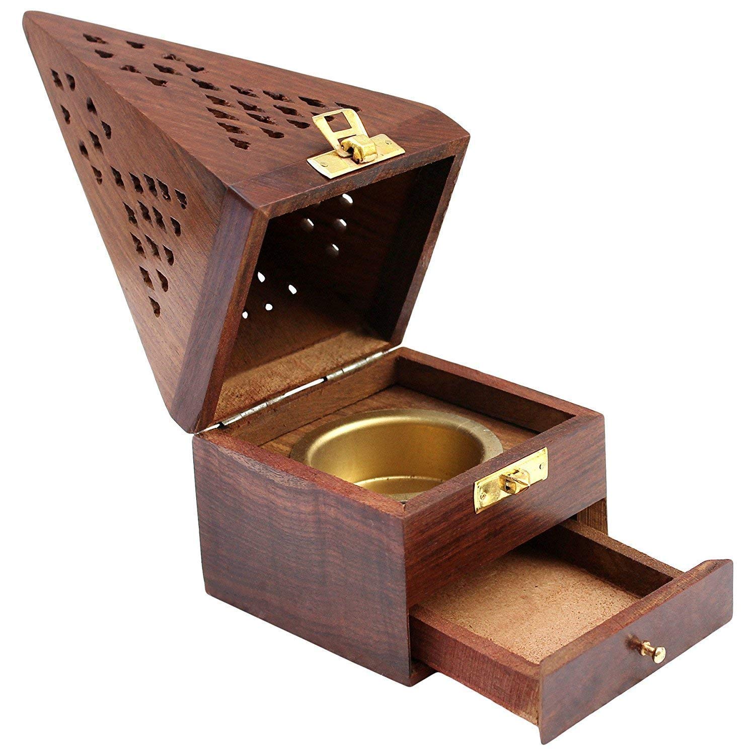 UWI CRAFTS Wooden Incense Holder 3 Inches with Storage Tray Handmade Dhoop Batti Stand- Handcrafted Ash Catcher for Aromatherapy, Meditation, and Home Decor (B0D9DNCX5V) Amazon Price History, Amazon Price Tracker