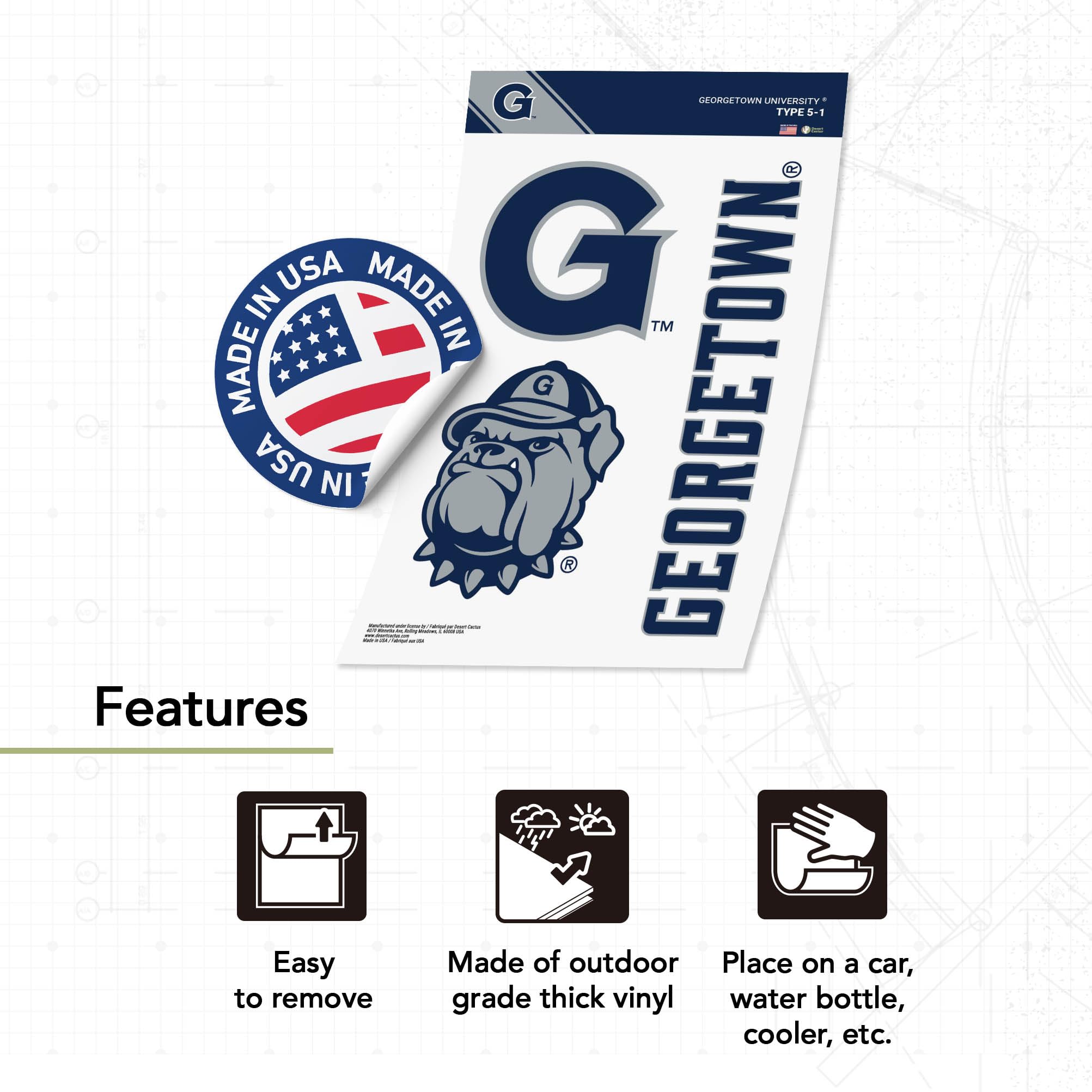 Georgetown University Sticker Georgetown Sticker Etsy New Zealand