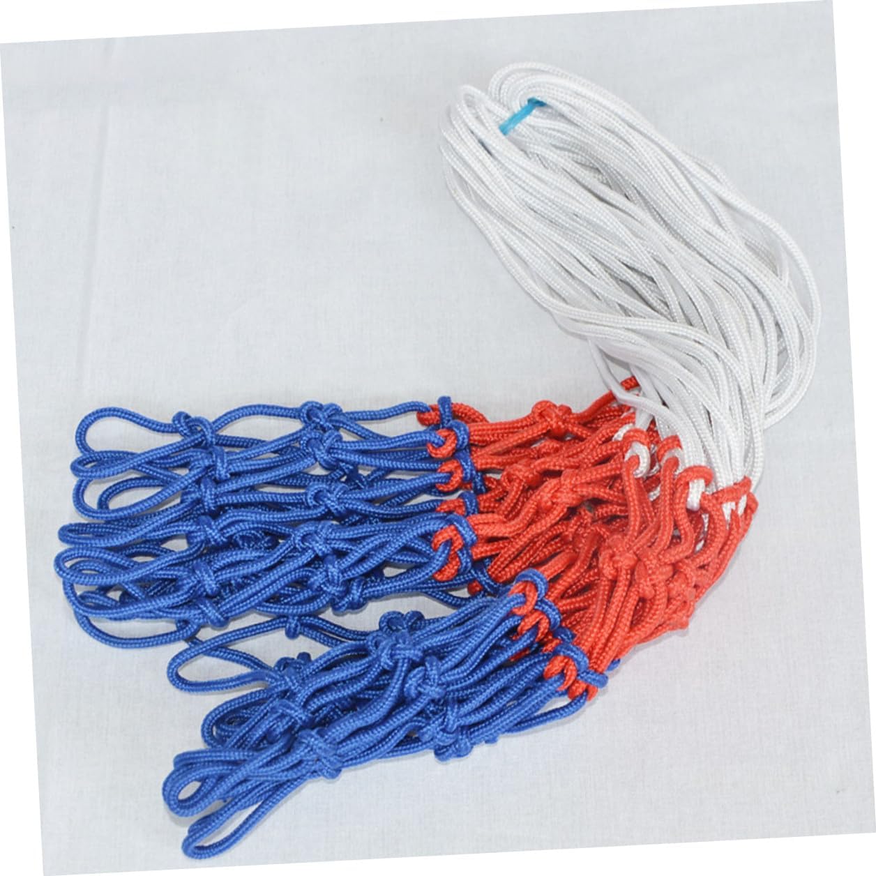 Didiseaon Replacement Basketball Nets 4pcs Tri-Color Nylon Basketball Net Professional Competition Mesh