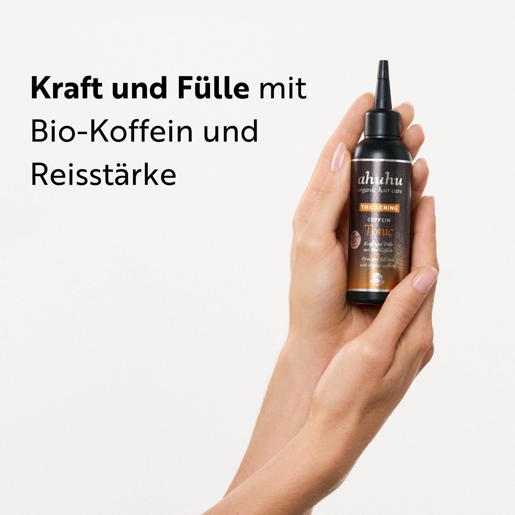 ahuhu Thickening Coffein Tonic Power Formula (100ml) | Haarausfall reduzieren & Haarwachstum fördern, Hair growth serum für kräftigeres Hair