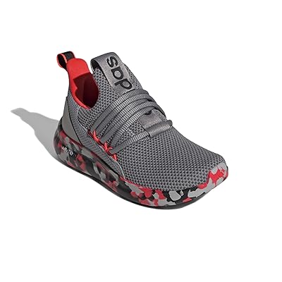 adidas Kids Lite Racer Adapt 7.0 Lifestyle Shoes (Big Kid) Kids Shoes Grey/Solar Red/Grey