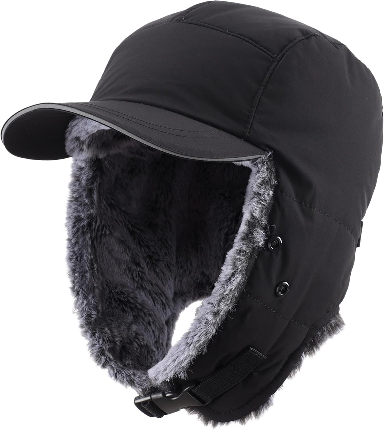 Connectyle Trapper Hat for Men Women Faux Fur Winter Hat with Ear Flaps Water-Resistant Hunting Hats Ushanka Skiing Cap - Image 2