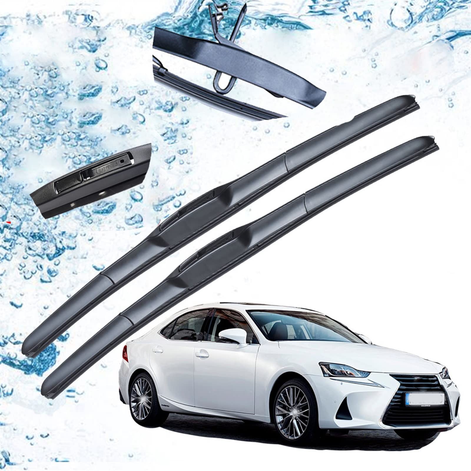 Balais d'essuie-glace de voiture Lexus IS pour pluie intense