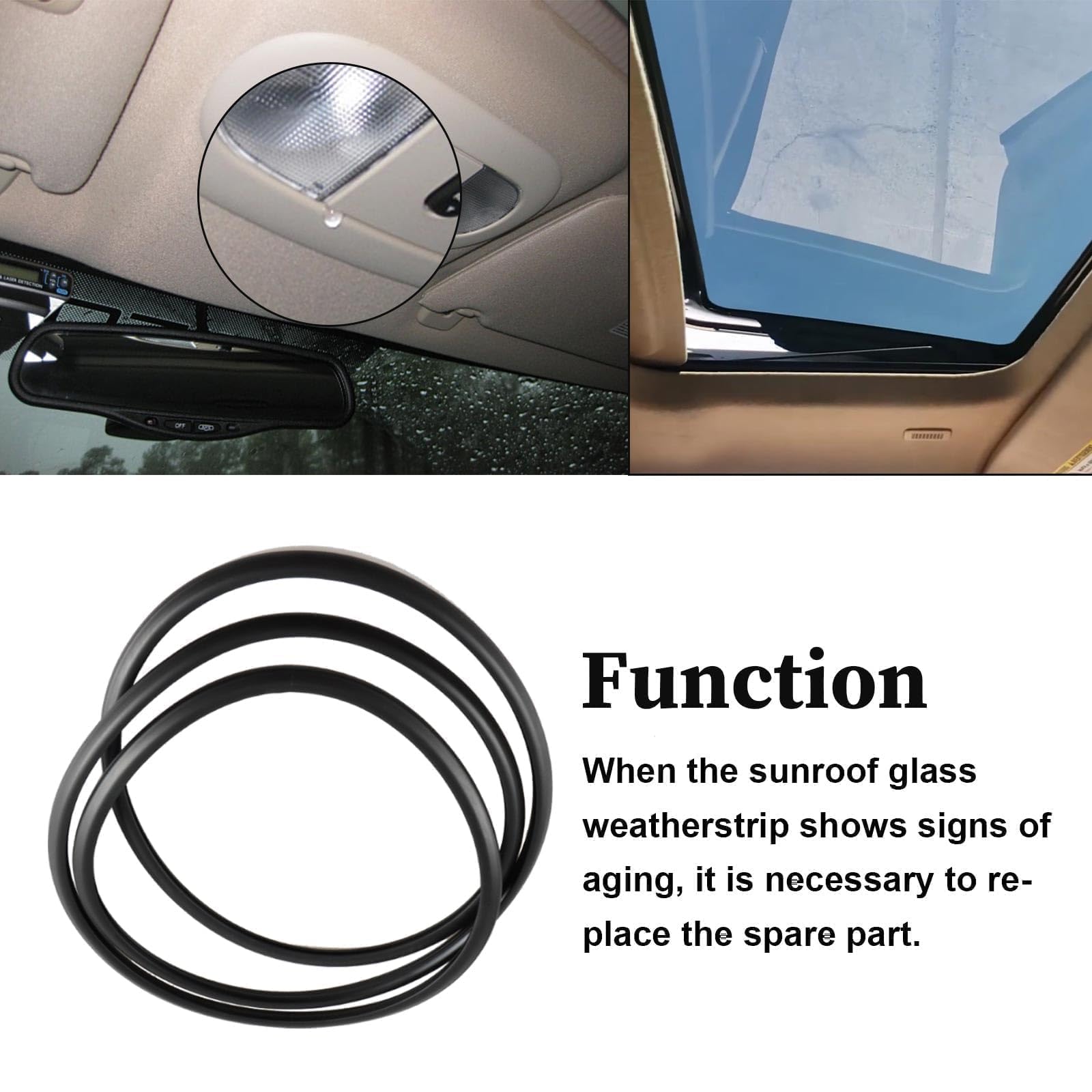 Sunroof Glass Seal Weatherstrip For Ford Expedition/F-150/F-250 & Lincoln Navigator - With Installation Tool Kit, Replaces 5L1Z-7851884-AA