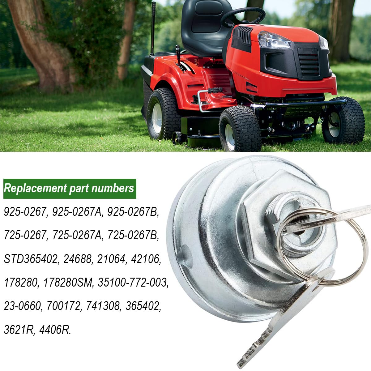 Interruttore di accensione per tosaerba a 3 posizioni, 5 terminali, chiave di avviamento per tosaerba, sostituisce MTD 725-0267 725-0267A 925-0267 925-0267A per Husqvarna 5065587-01
