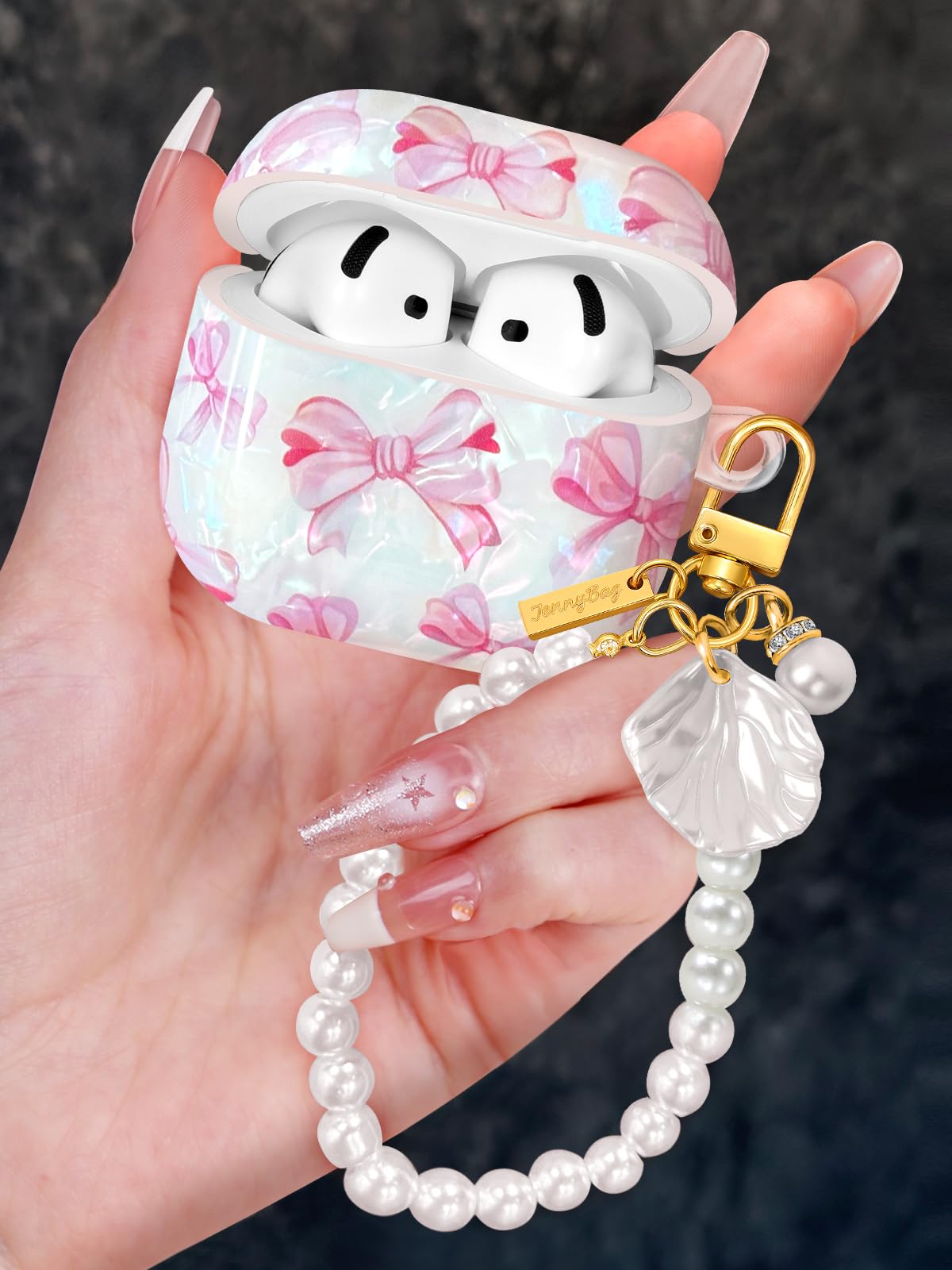 Photo 1 of Coralogo for AirPods 5th/4th Shell Keychain Case, Bow TiesLPNPMGP1993530