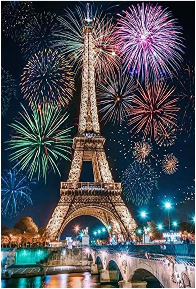 Abhsant 5D Diamond Painting Kit, 12x16inch Diamond Painting Kit for Adults & Kids, Very Suitable for Home Leisure and Wall Decoration, Gift for Kids and Adults (Effiel Tower-2)