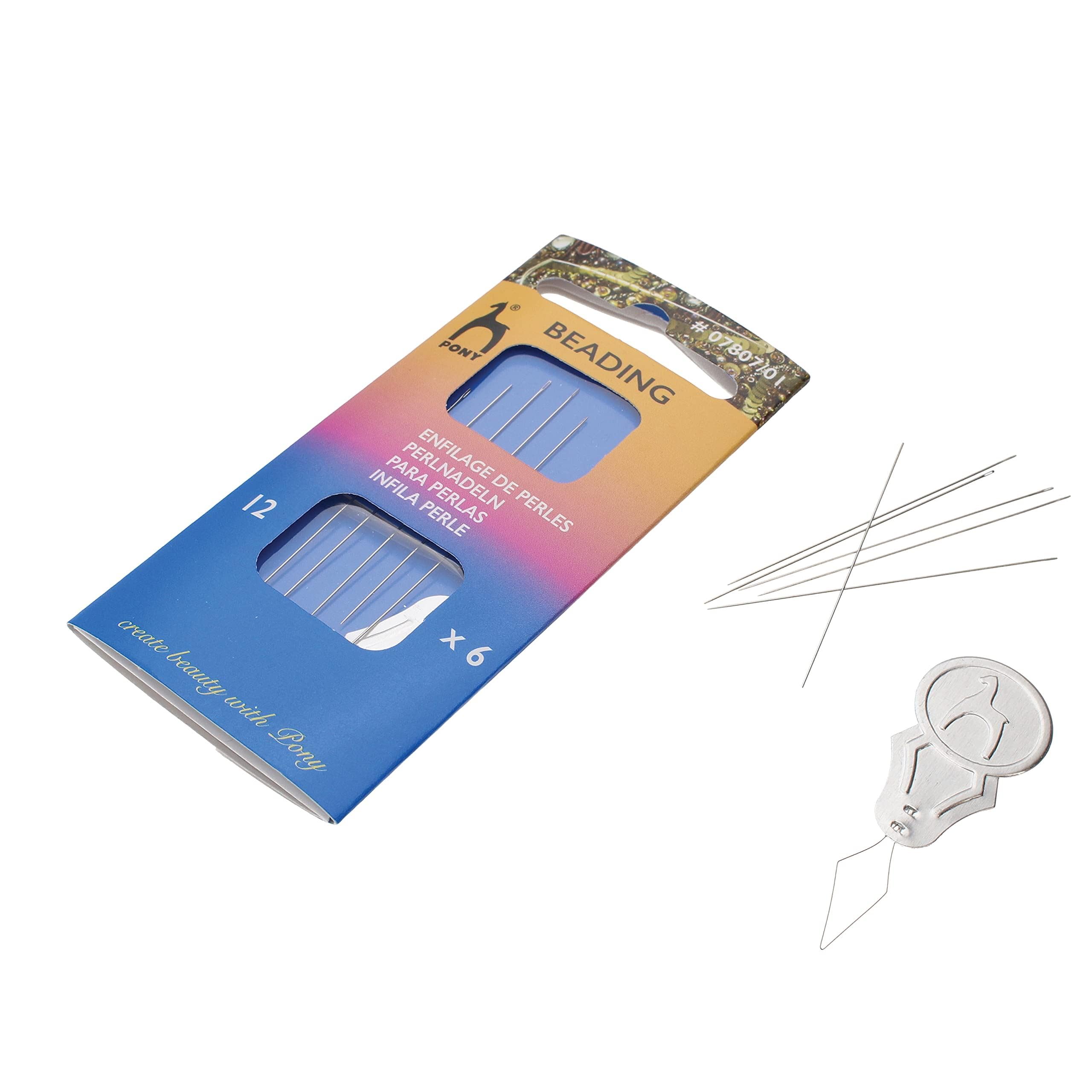Pony Beading Needles: Size 12, Multi-Colour