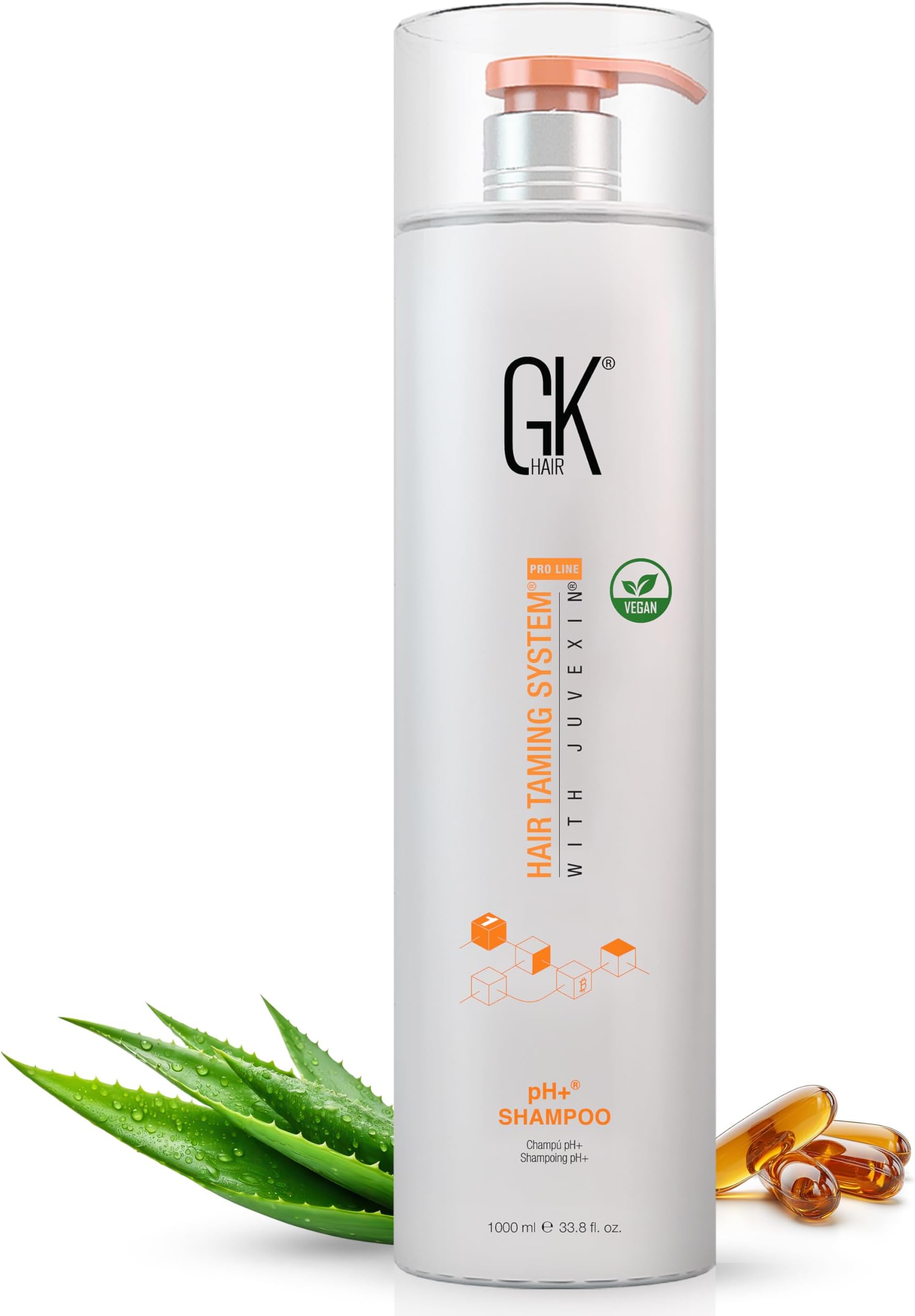 Global Keratin pH+ Pre-Treatment Clarifying Shampoo for Deep Cleansing, Removes Impurities with Aloe Vera, Vitamins and Natural Oils, Wild Orchid Fragrance, 1000 ml