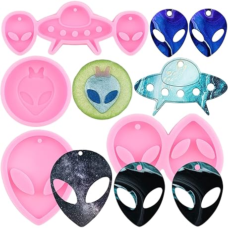 Alien Mold Set for Resin Jewelry Creations