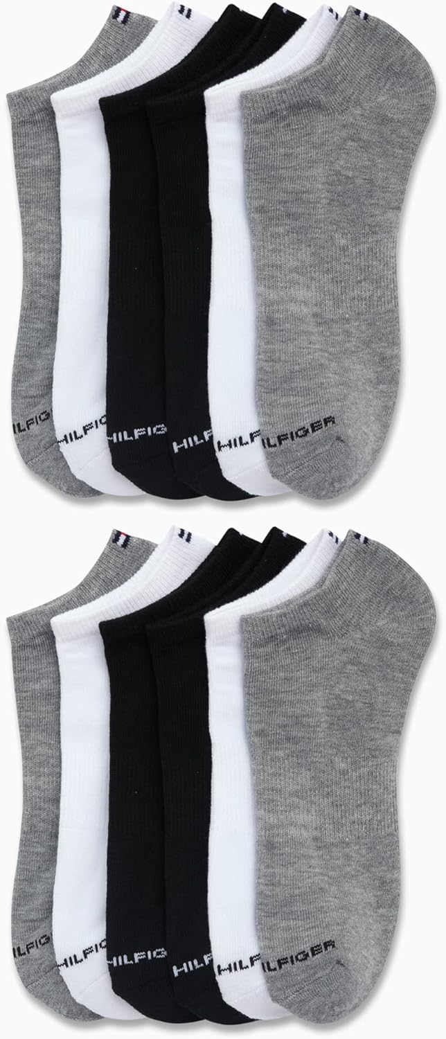 Tommy Hilfiger Men's Athletic Socks - Cushion No Show Socks (12 Pack) - Image 2