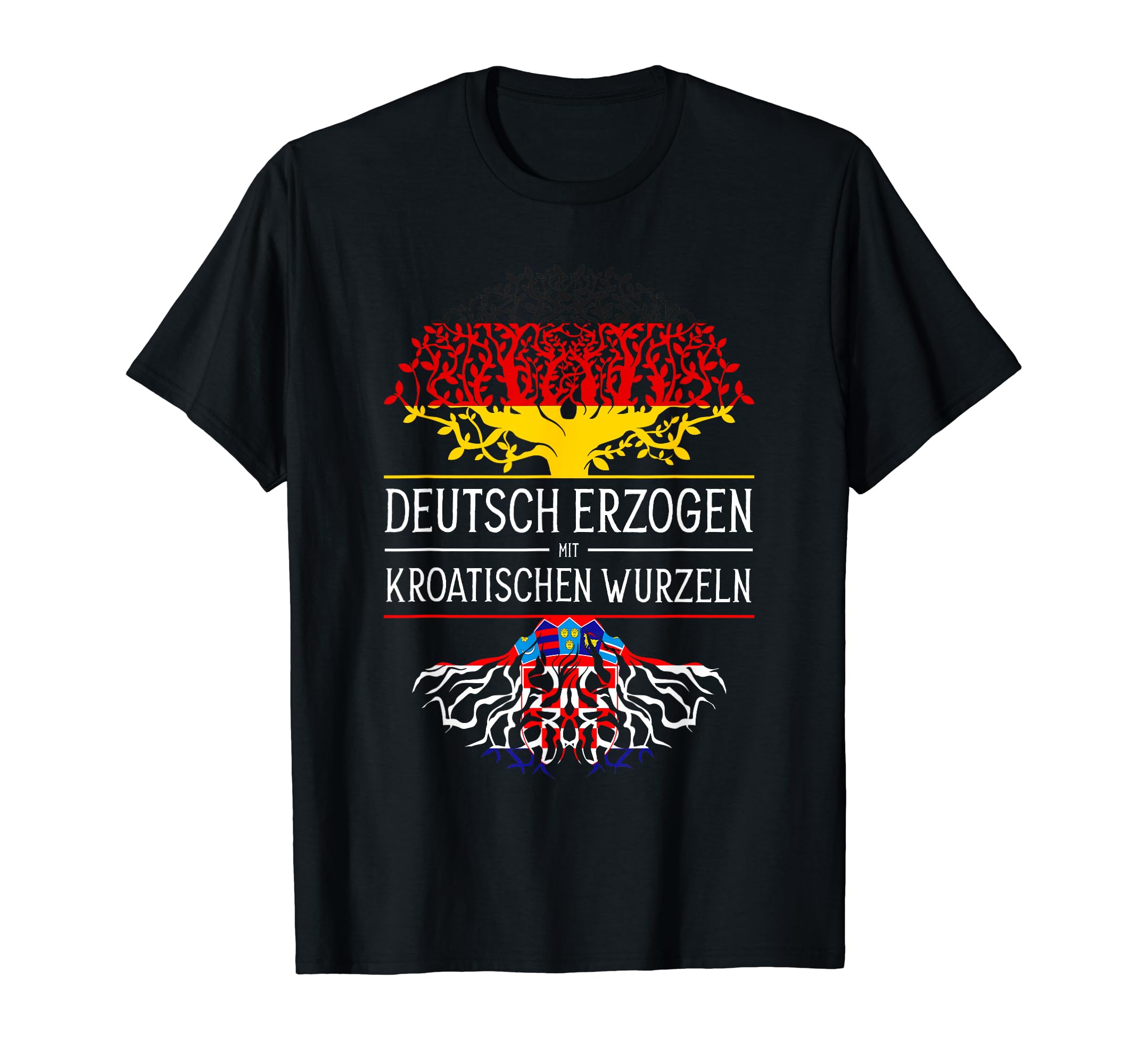 Kroatisch & Deutschland Geschenk-IdeeDeutsch erzogen mit kroatischen Deutsch Kroatisch T-Shirt