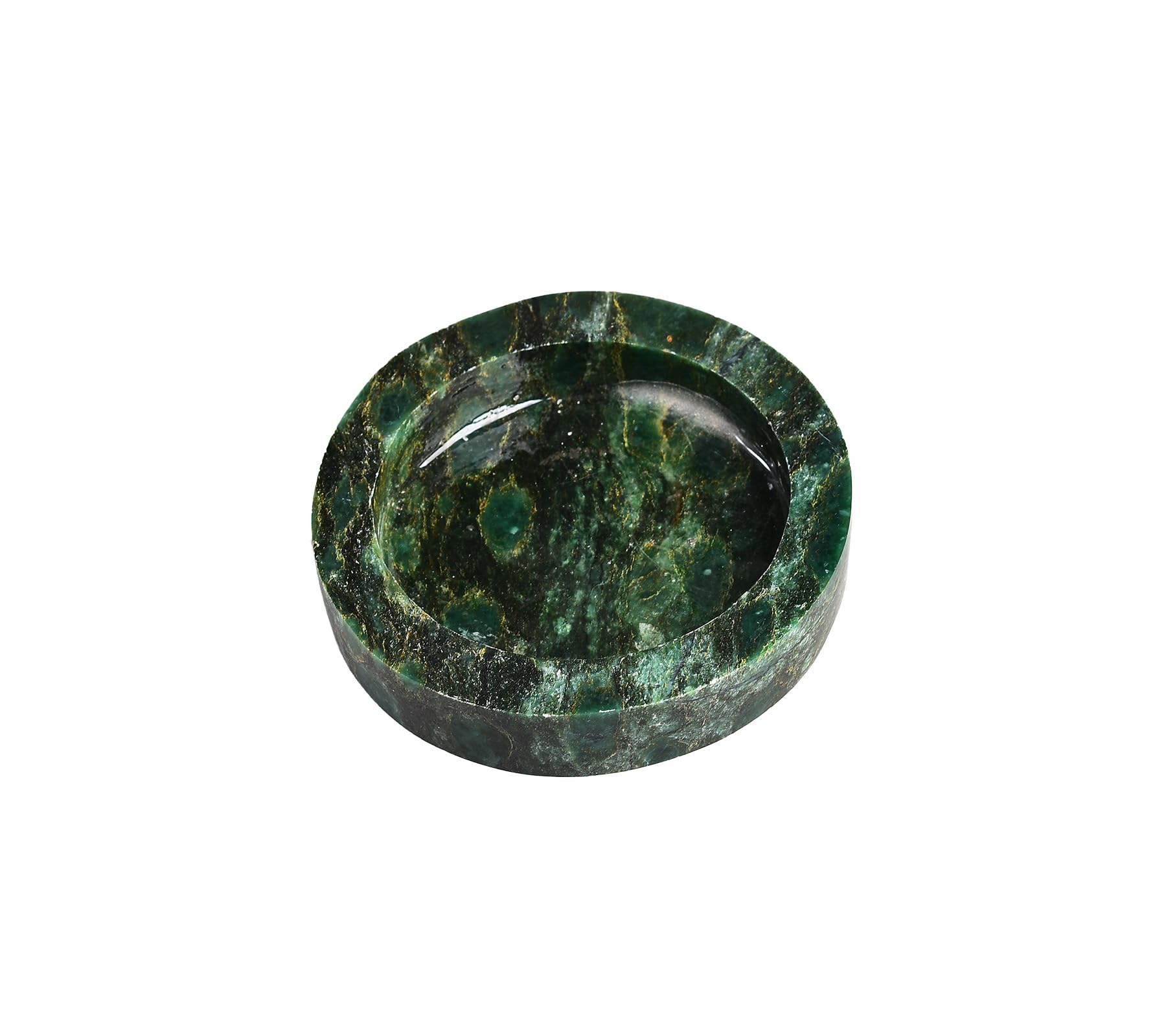 AMOYSTONE Natural Stone Candle Holder for Pillar Candles Emerald Quartz Healing Gemstone Candlestick Holders Round Tealight 4