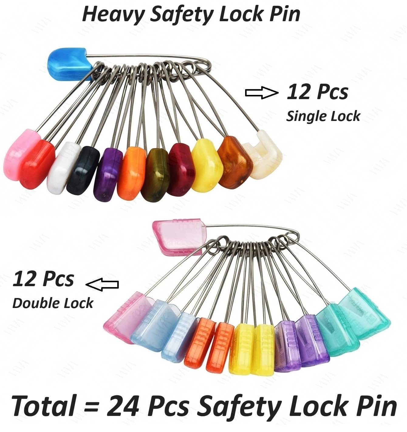 Quality Nappy Pins Baby Safety Snap Lock Metal Cap Diaper Pins In - View #9