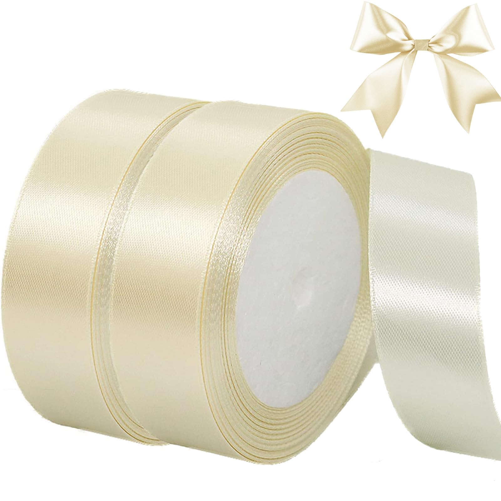Qingmeng Satijnen Groen Cadeaulint 20 mm - voor Bruiloft, Doop, Verjaardag, Decoratie en Geschenkverpakking - 66 m Qingmeng Satijnen Groen Cadeaulint 20 mm - voor Bruiloft, Doop, Verjaardag, Decoratie en Geschenkverpakking - 66 m