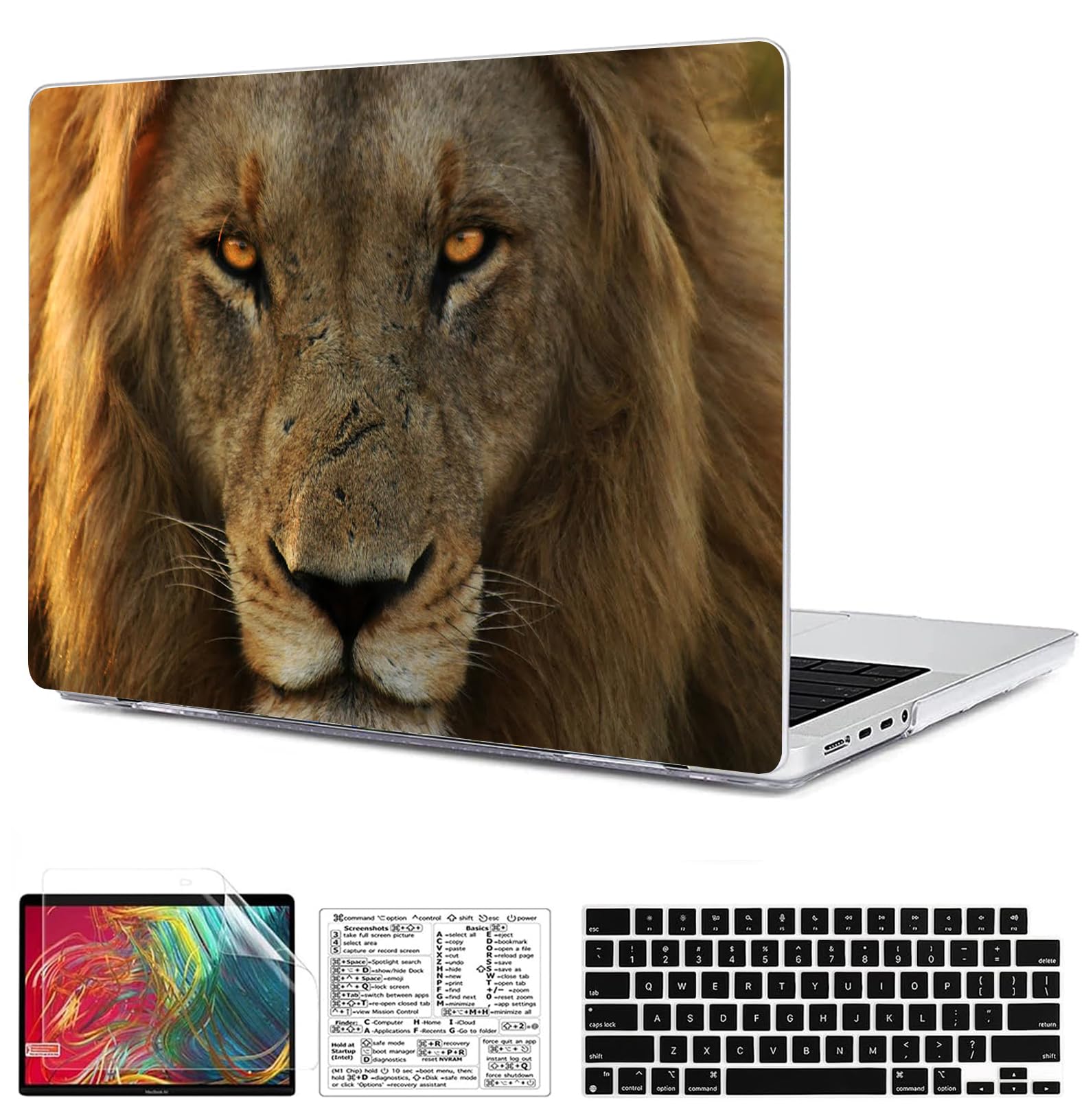 QCzyc Compatible with MacBook Pro 16 inch Case 2021-2024 Release M4 A3403 A3186 M3 A2991 M2 A2780 M1 A2485 Pro/Max Hard Shell Plastic Case &Mac OS